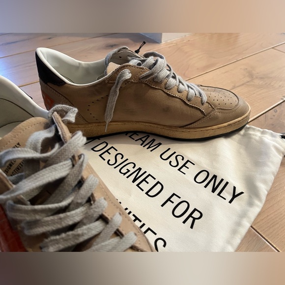 Ball Star in beige nubuck with croc-print leather star and nubuck heel tab - Picture 7 of 9